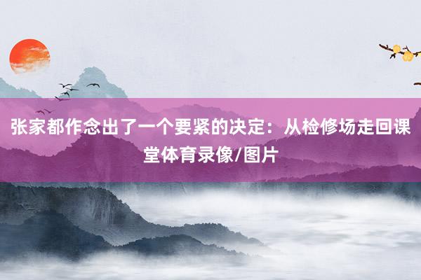 张家都作念出了一个要紧的决定：从检修场走回课堂体育录像/图片