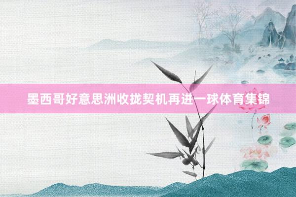 墨西哥好意思洲收拢契机再进一球体育集锦