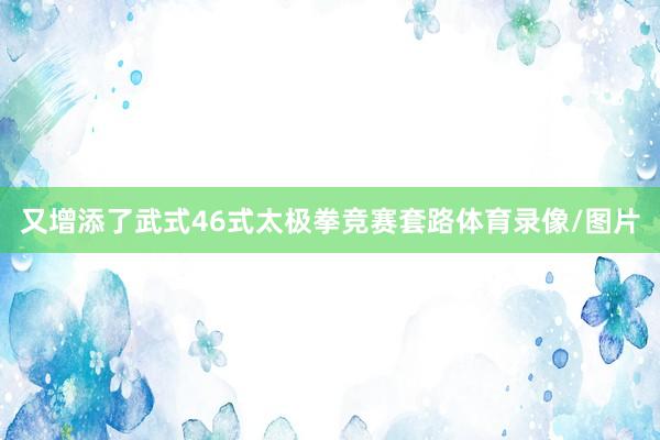 又增添了武式46式太极拳竞赛套路体育录像/图片