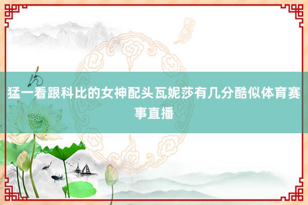 猛一看跟科比的女神配头瓦妮莎有几分酷似体育赛事直播