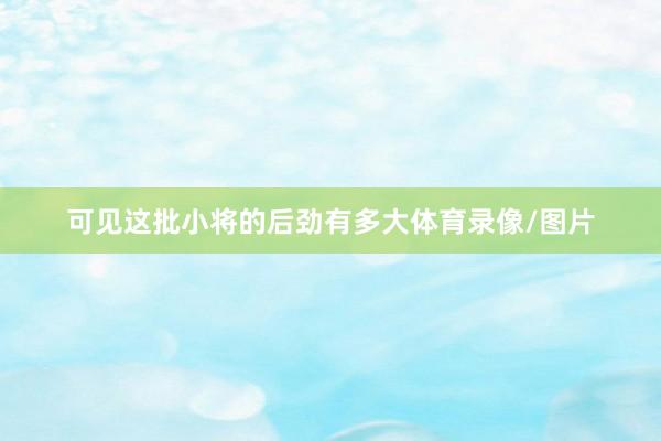可见这批小将的后劲有多大体育录像/图片