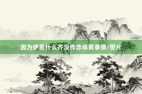 因为伊恩什么齐没作念体育录像/图片