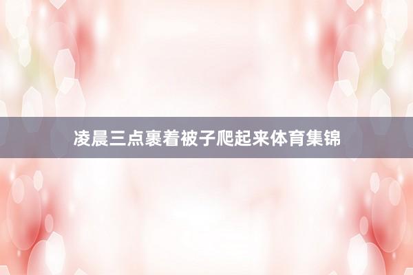 凌晨三点裹着被子爬起来体育集锦