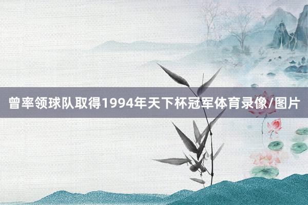 曾率领球队取得1994年天下杯冠军体育录像/图片