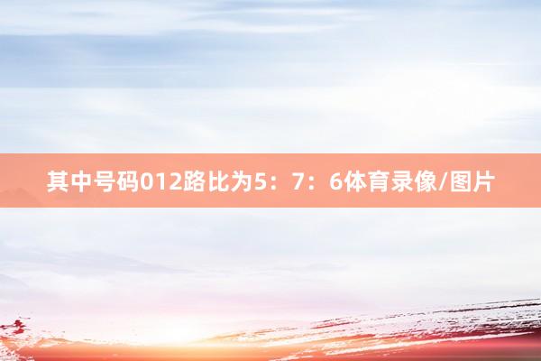 其中号码012路比为5：7：6体育录像/图片