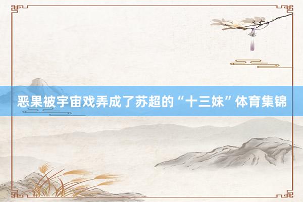 恶果被宇宙戏弄成了苏超的“十三妹”体育集锦