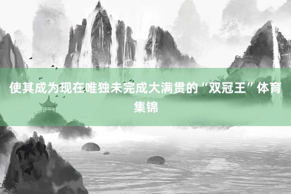使其成为现在唯独未完成大满贯的“双冠王”体育集锦