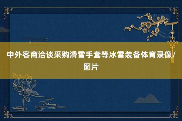 中外客商洽谈采购滑雪手套等冰雪装备体育录像/图片
