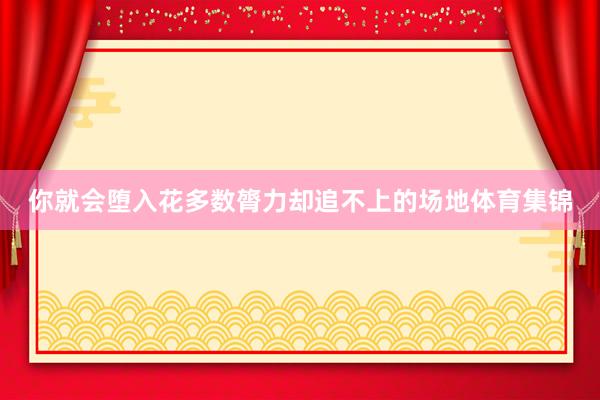 你就会堕入花多数膂力却追不上的场地体育集锦