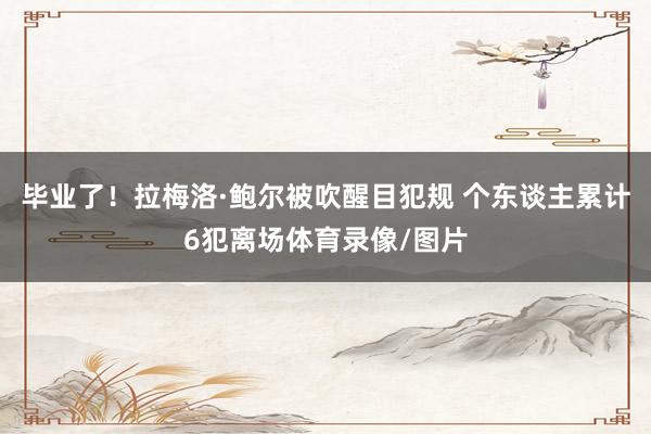 毕业了！拉梅洛·鲍尔被吹醒目犯规 个东谈主累计6犯离场体育录像/图片